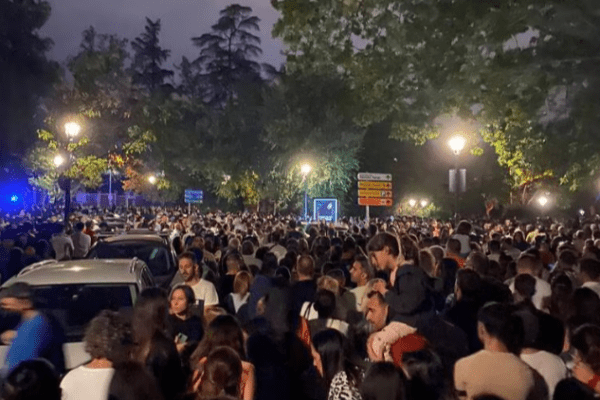 Colapso en el espectáculo de drones del Ayuntamiento de Madrid Hispanidad 2023