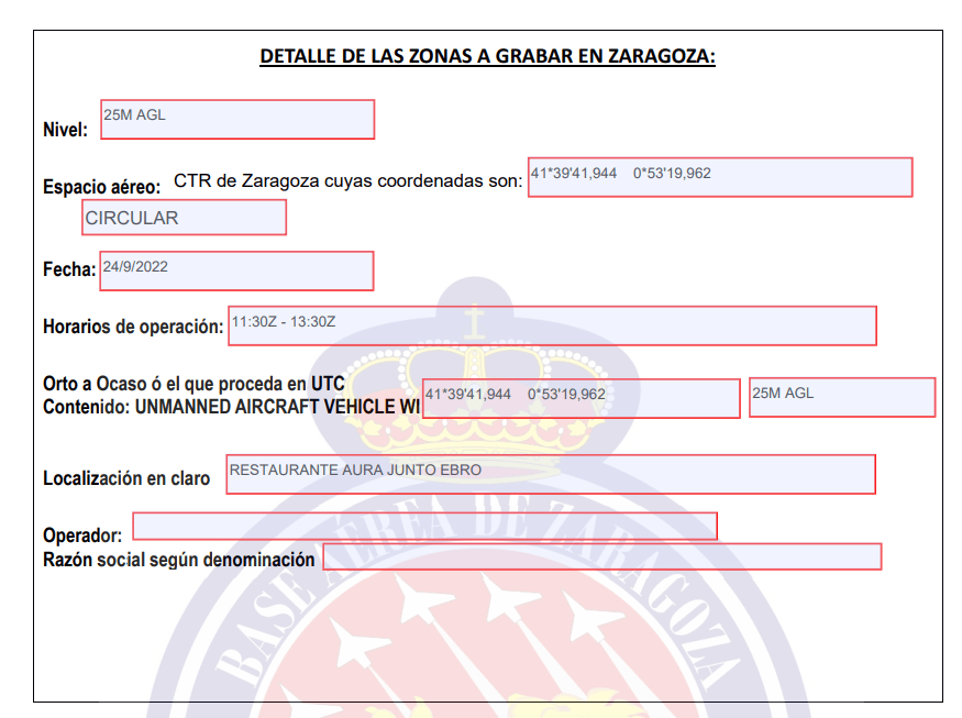 Cómo rellenar un CONOPS para drones
