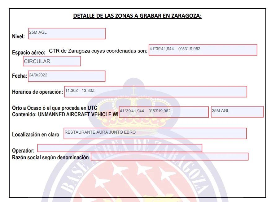 Cómo rellenar un CONOPS para drones