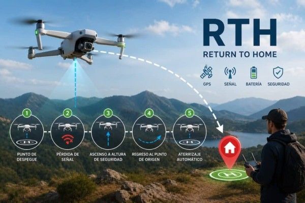 Sistema Return to Home (RTH) en drones: guía completa