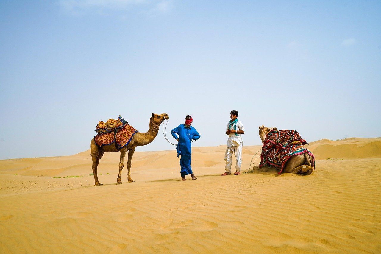 Zonas verdes de Rajasthan en India: desierto para volar drones en Green Zone de Digital Sky
