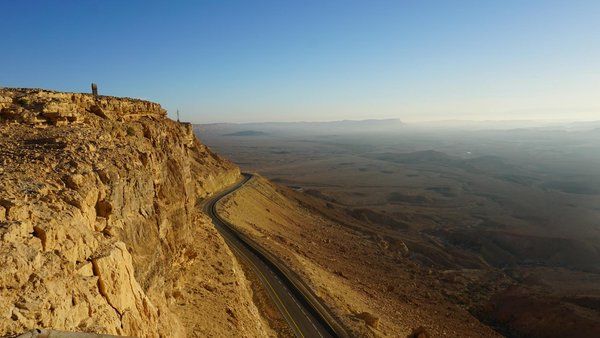 Desierto del Néguev, Israel: paisaje del sur para volar drones con licencia