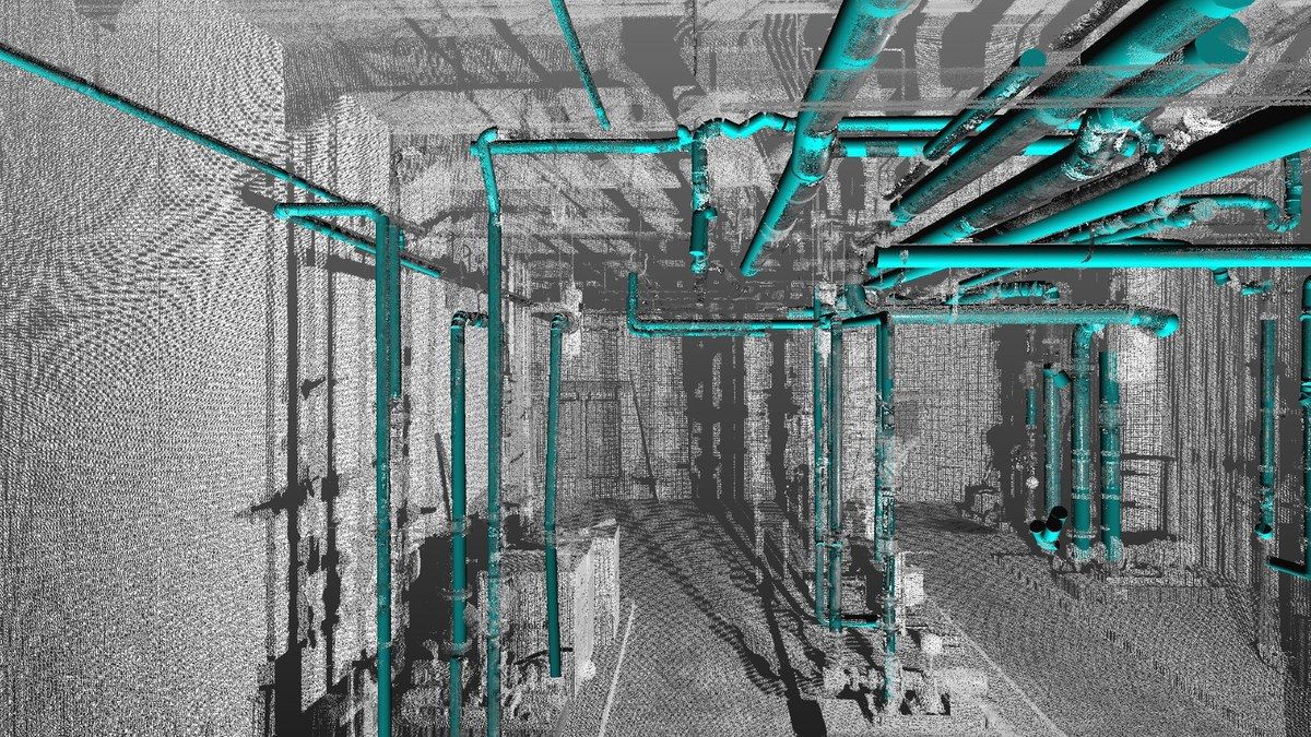Modelo BIM as-built generado desde fotogrametría con dron