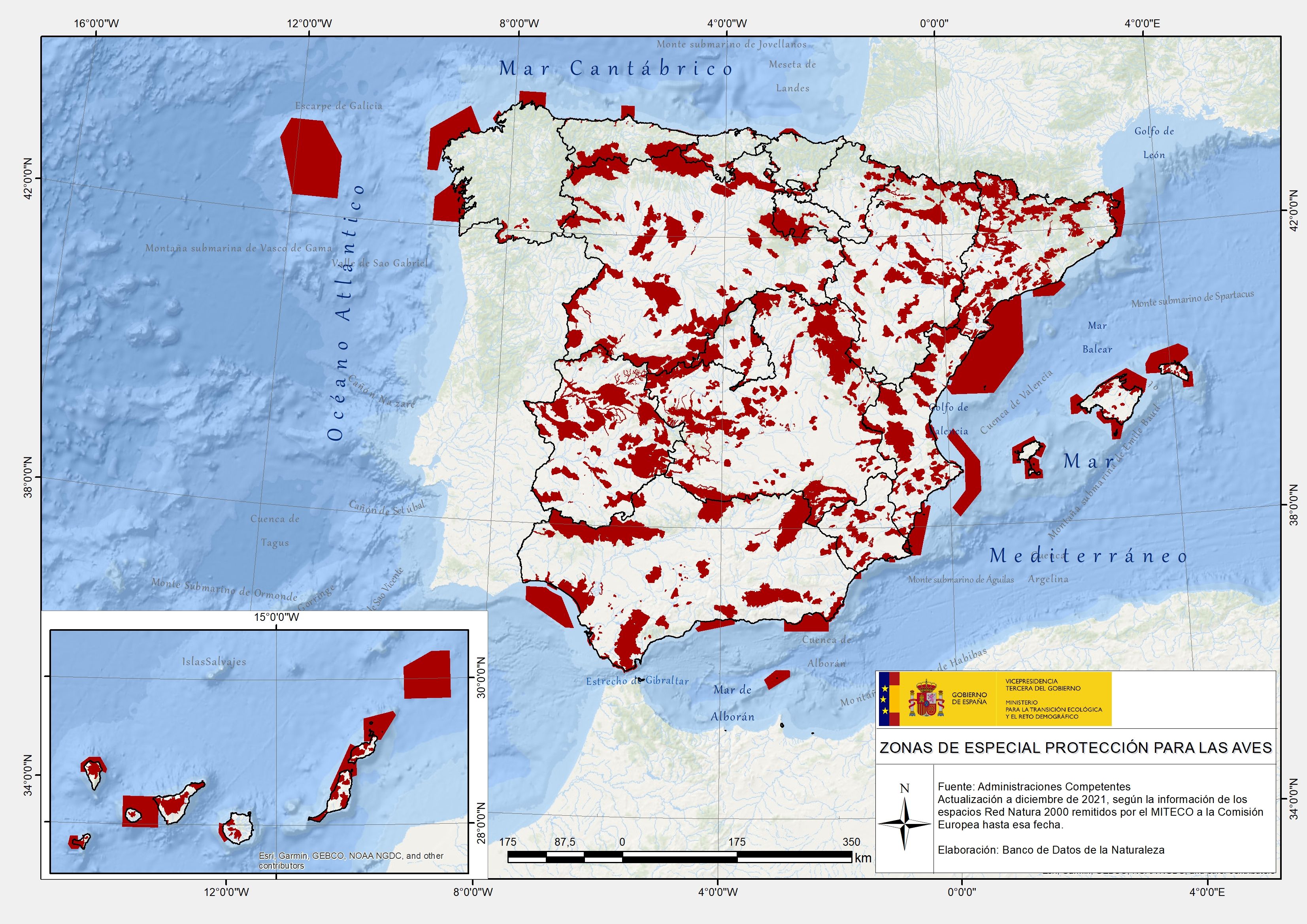 Zonas ZEPA en España (Red Natura 2000)