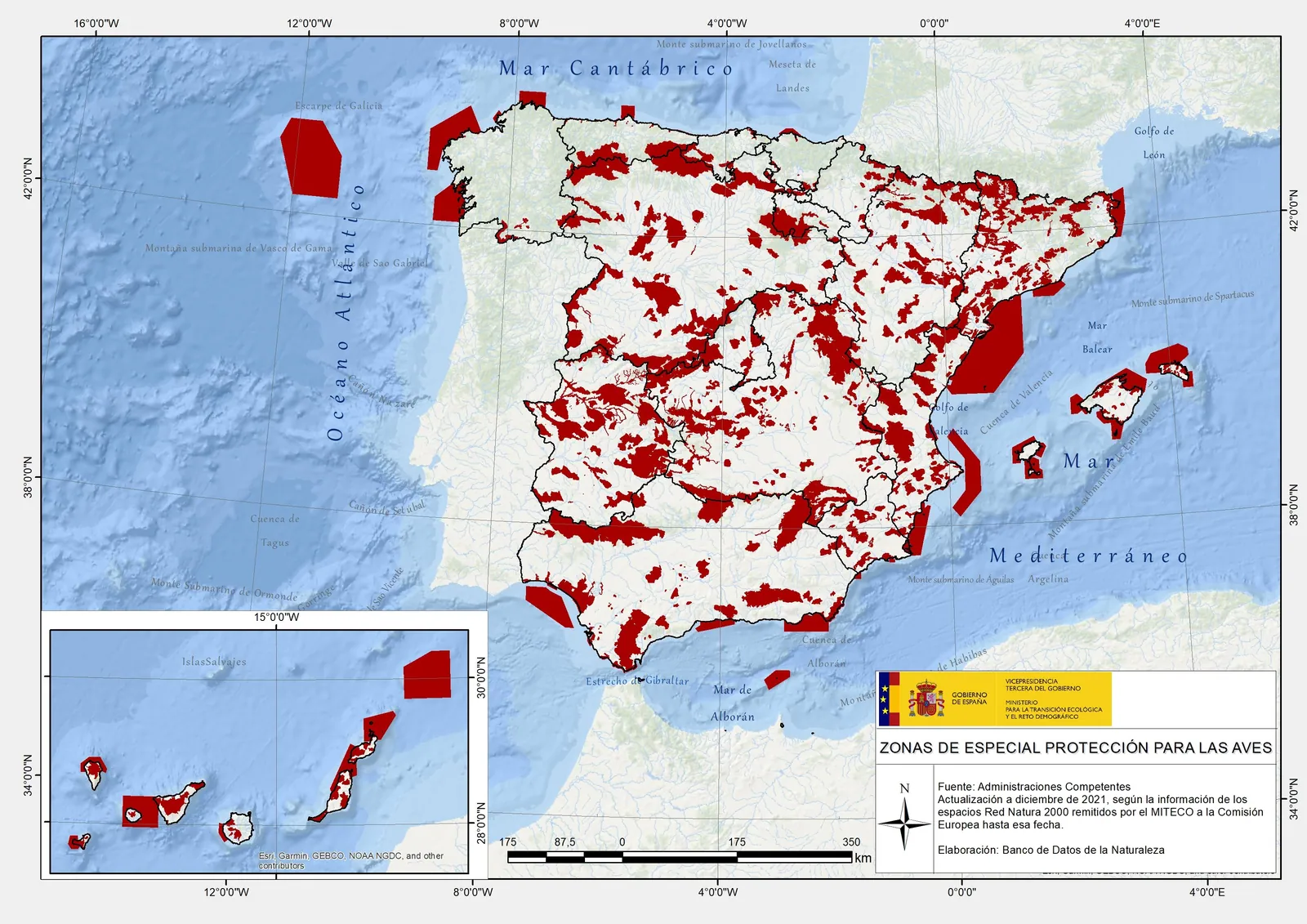 Zonas ZEPA en España (Red Natura 2000)