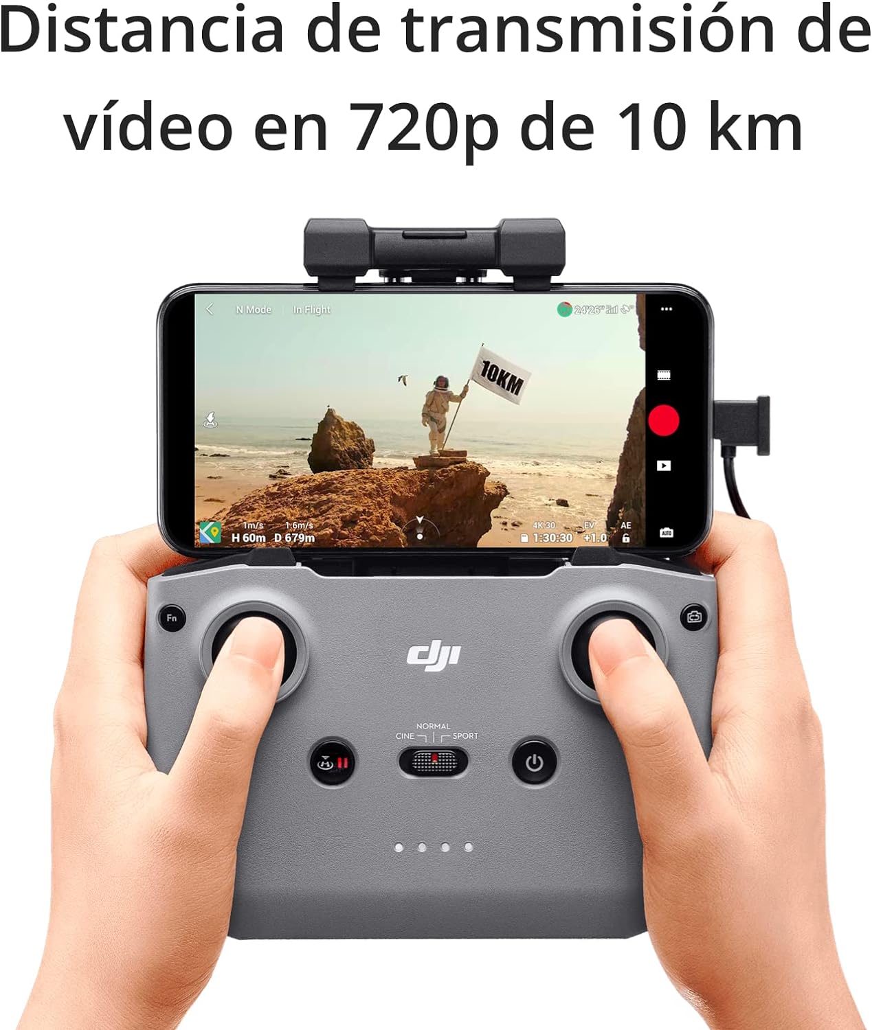 DJI Mini 2 detalle cámara con gimbal 3 ejes
