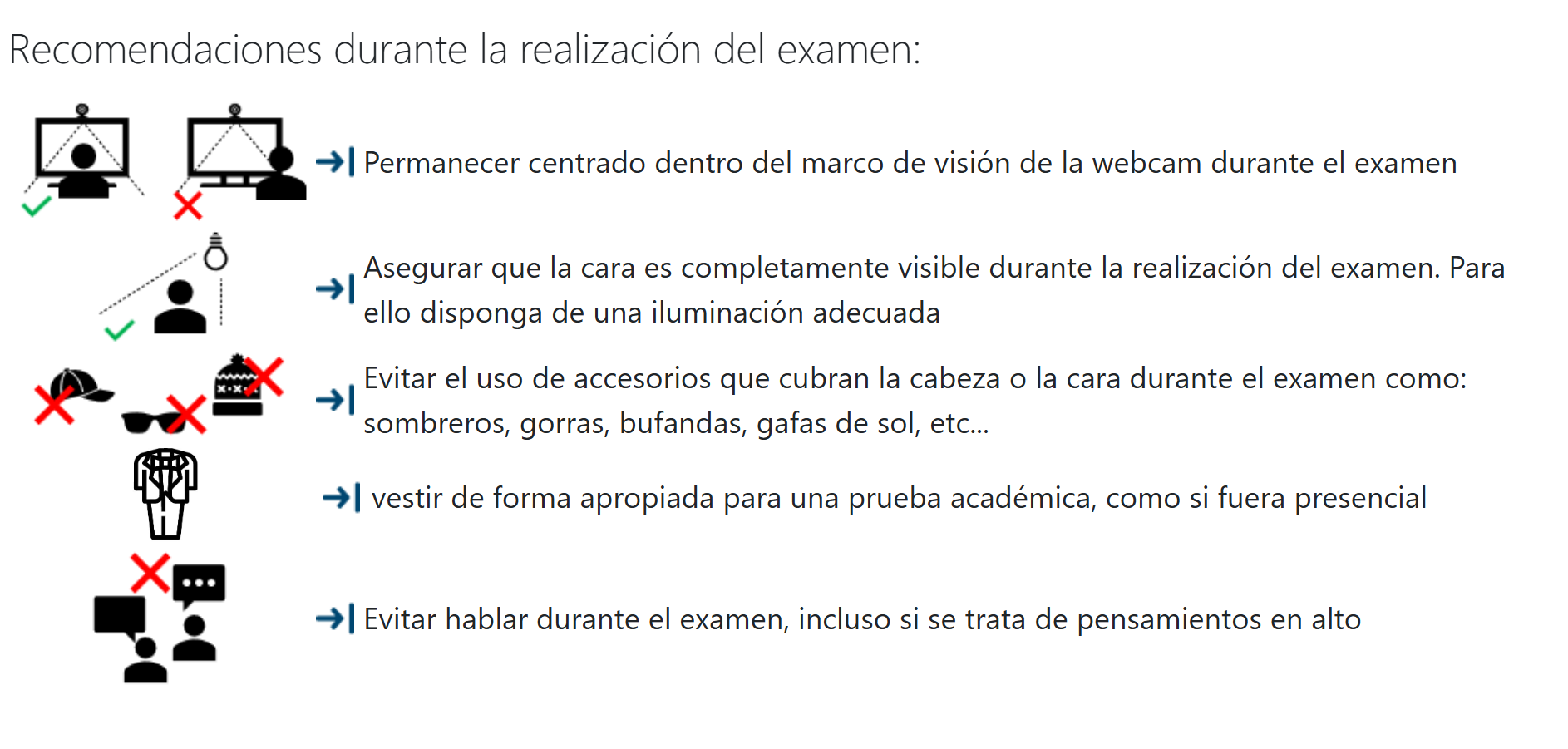 Instrucciones de AESA: las recomendaciones durante el examen televigilado