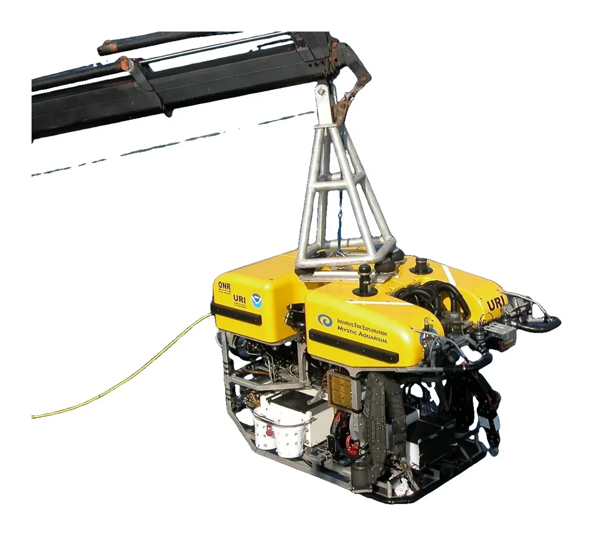 Robot submarino teledirigido (ROV): concepto — El ROV Hercules (2005). Brennanphillips · Wikimedia Commons · dominio público