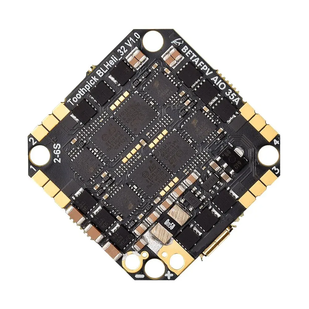 BetaFPV Toothpick F4 2-6S AIO Brushless Flight Controller 35A(BLHeli_32) — BetaFPV · imagen de producto (web oficial)