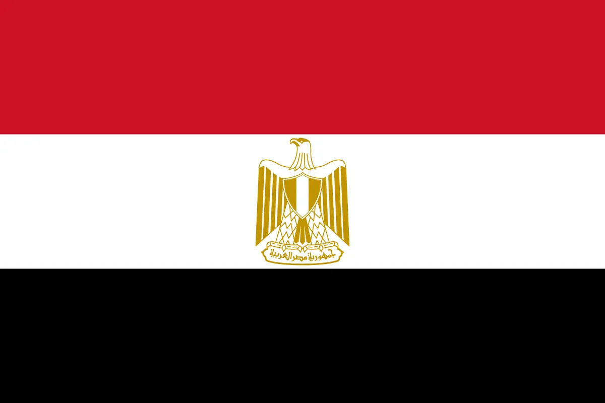 Egipto — normativa de drones — Bandera de Egipto (dominio público)