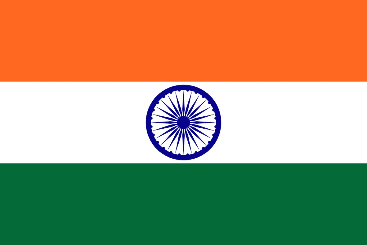 India — normativa de drones — Bandera de India (dominio público)