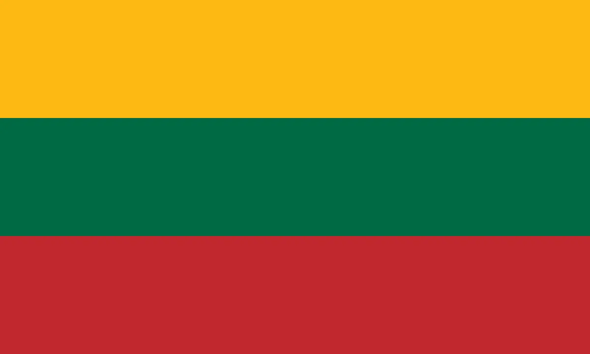 Lituania (normativa de drones) — Bandera de Lituania (dominio público)