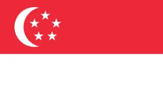 Singapur — normativa de drones — Bandera de Singapur (dominio público)