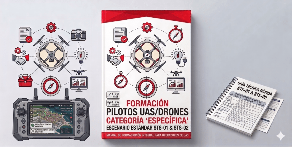 Temario de formación de pilotos UAS en categoría específica STS-01 y STS-02 en 2026