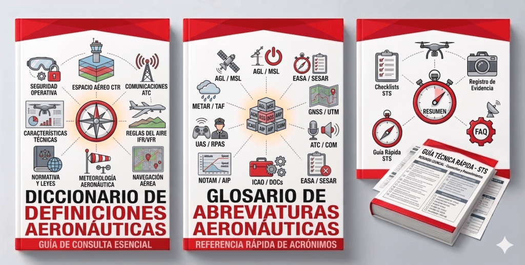 Abreviaturas aeronáuticas UAS y drones actualizadas a 2026